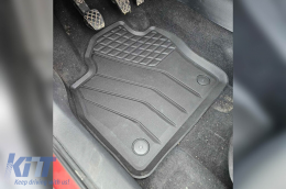 Specific rubber mats from SPARTline suitable for Audi A1, Seat Ibiza, Arona, Volkswagen Polo after 2017, Skoda Fabia after 2021, 4-piece set, black color-image-6232920