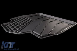 Specific rubber mats from SPARTline suitable for Audi A1, Seat Ibiza, Arona, Volkswagen Polo after 2017, Skoda Fabia after 2021, 4-piece set, black color-image-6232925