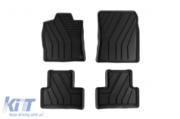 Specific rubber mats from SPARTline suitable for Opel Astra L, Citroen DS4, Peugeot 308 hatchback after 2022. Set of 4 pcs, black. - ABFMO6019718