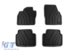 Specific rubber mats from SPARTline suitable for Skoda Kamiq, Scala after 2019, 4-piece set, black color-image-6232964