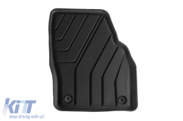 Specific rubber mats from SPARTline suitable for Skoda Kamiq, Scala after 2019, 4-piece set, black color-image-6232966