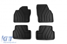 Specific rubber mats from SPARTline suitable for Volkswagen T-Cross after 2019, 4-piece set, black color - ABFMV6019721