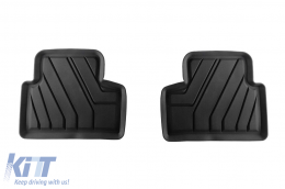 Specific rubber mats from SPARTline suitable for Mercedes A class W177, B class W247, CLA C118 after 2018, 4-piece set, black color-image-6233013