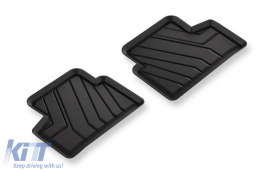 Specific rubber mats from SPARTline suitable for Mercedes A class W177, B class W247, CLA C118 after 2018, 4-piece set, black color-image-6233014