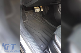 Specific rubber mats from SPARTline suitable for Mercedes A class W177, B class W247, CLA C118 after 2018, 4-piece set, black color-image-6233015