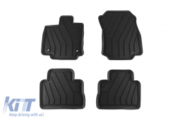 Specific rubber mats from SPARTline suitable for Toyota Rav4, Rav4 Hybrid after 2018, Suzuki Across after 2020, 4-piece set, black color-image-6233068