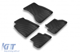 Specific rubber mats from SPARTline suitable for Audi A4 B9 after 2015 Set of 4 pcs, black-image-6233119