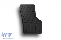 Specific rubber mats from SPARTline suitable for Skoda Superb, Volkswagen Passat B9 sedan, wagon after 2023. Set of 4 pcs, black.-image-6233190