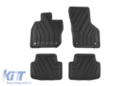 Specific rubber mats from SPARTline suitable for Volkswagen Golf VIII wagon after 2021, 4-piece set, black color-image-6233232