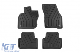 Specific rubber mats from SPARTline suitable for Volkswagen Tiguan after 2024, 4-piece set, black color-image-6233244