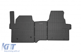 image-29-Specific rubber mats from the Frogum El Toro series suitable for Ford Transit Custom after 2023, for first row seats, 3-piece set, black color