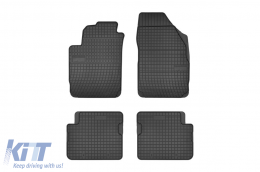 Specific rubber mats from the Frogum El Toro series suitable for Alfa Romeo Giulietta after 2010, Fiat Stilo 2002-2008, Bravo 2007-2014, Lancia Delta 2008-2014, 4-piece set, black color-image-6250936