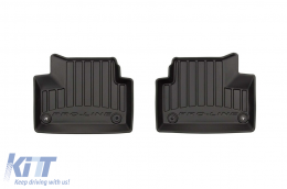 Specific rubber mats suitable for Alfa Romeo 159 2005-2011, 4-piece set, black color, with 24-month warranty from Frogum 3D ProLine series.-image-6221397