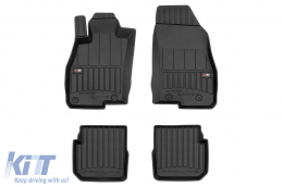 image-74-Specific rubber mats suitable for Alfa Romeo Mito 2008-2018, 4-piece set, black color, with 24-month warranty from Frogum 3D ProLine series.