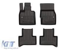 Specific rubber mats suitable for Alfa Romeo Stelvio after 2016, 4-piece set, black color, with 24-month warranty-image-6221451
