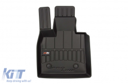 Specific rubber mats suitable for Alfa Romeo Stelvio after 2016, 4-piece set, black color, with 24-month warranty-image-6221452