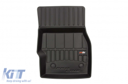 Specific rubber mats suitable for Alfa Romeo Stelvio after 2016, 4-piece set, black color, with 24-month warranty-image-6221453