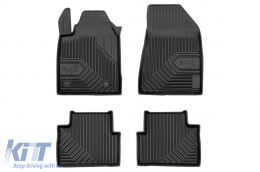 Specific rubber mats suitable for Alfa Romeo Giulietta 2010-2020, 4-piece set, black color - ABFMAR6018477