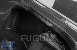 Specific rubber mats suitable for Alfa Romeo Giulia 4X2 after 2020, 4-piece set, black color-image-6229163