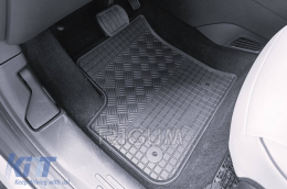 Specific rubber mats suitable for Alfa Romeo Junior Elettrica after 2025, Fiat 600e, JEEP Avenger EV after 2024, 4-piece set, black color-image-6229527