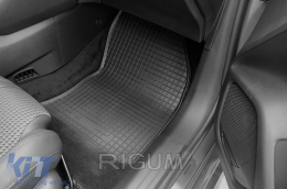 Specific rubber mats suitable for Alfa Romeo Junior Elettrica after 2025, Fiat 600e, JEEP Avenger EV after 2024, 4-piece set, black color-image-6229528