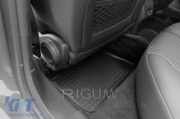 Specific rubber mats suitable for Alfa Romeo Junior Elettrica after 2025, Fiat 600e, JEEP Avenger EV after 2024, 4-piece set, black color-image-6229529