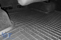 Specific rubber mats suitable for Alfa Romeo Stelvio 2017-2020, after 2020, 4-piece set, black color-image-6249631