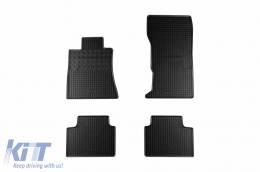 Specific rubber mats suitable for Alfa Romeo Giulia 4x4 after 2016, 4-piece set, black color-image-6250180