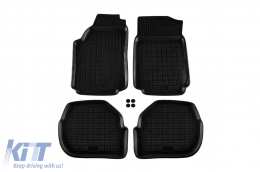 image-0-Specific rubber mats suitable for Audi 100 1982-1994, A6 1994-1997, 4-piece set, black color