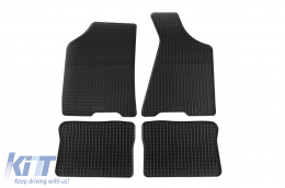 Specific rubber mats suitable for Audi 80 1991-1995, 4-piece set, black color-image-6212932