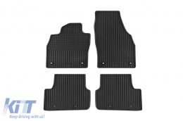 Specific rubber mats suitable for Audi A1, VW Polo, Seat Ibiza, Arona after 2017, Skoda Fabia after 2021, 4-piece set, black color - ABFMA6018381