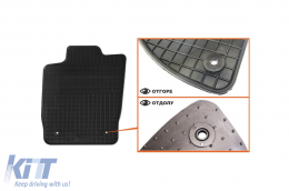 Specific rubber mats suitable for Audi A1 2010-2018, 4-piece set, black color-image-6212923