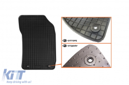 Specific rubber mats suitable for Audi A1 2010-2018, 4-piece set, black color-image-6212924