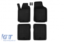 Specific rubber mats suitable for Audi A2 1999-2005, 4-piece set, black color