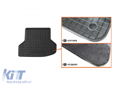 Specific rubber mats suitable for Audi A3 3 doors, Sportback, S3 2003-2012, A3 Cabriolet 2008-2014, 4-piece set, black color-image-6212899