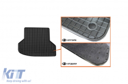 Specific rubber mats suitable for Audi A3 3 doors, Sportback, S3 2003-2012, A3 Cabriolet 2008-2014, 4-piece set, black color-image-6212900