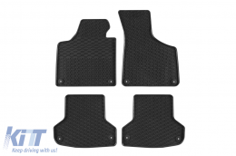 Specific rubber mats suitable for Audi A3 8P, Sportback 2004-2012, Cabriolet 2008-2013, 4-piece set, black color - ABFMA6018589