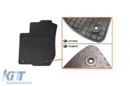 Specific rubber mats suitable for Audi A3 1996-2003, 4-piece set, black color-image-6212887