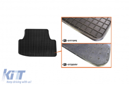 Specific rubber mats suitable for Audi A3 2012-2020, A3 Cabriolet after 2014, 4-piece set, black color-image-6212910