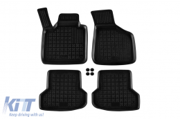 Specific rubber mats suitable for Audi A3 2003-2013, 4-piece set, black color-image-6213650