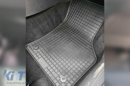 Specific rubber mats suitable for Audi A3 Sportback 2013-2020, Volkswagen Golf 7 hatchback, wagon, Alltrack 2012-2019, Golf 8 after 2019, Seat Leon, Leon ST wagon 2012-2020, 4-piece set, black color-image-6226287