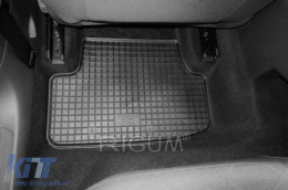 Specific rubber mats suitable for Audi A3 Sportback after 2013, Volkswagen Golf 7 2012-2020, Golf 8 hatchback, hatchback GTE after 2020, Seat Leon 2013-2019, 4-piece set, black color-image-6249116