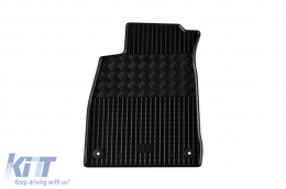 Specific rubber mats suitable for Audi A4 after 2015, A5 after 2018, 4-piece set, black color-image-6249456
