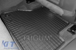 Specific rubber mats suitable for Audi A4 after 2015, A5 after 2018, 4-piece set, black color-image-6249461