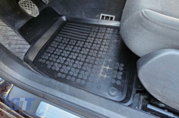 Specific rubber mats suitable for Audi A4 B6, B7 2000-2008, 4-piece set, black color-image-6213589
