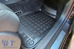Specific rubber mats suitable for Audi A4 B6, B7 2000-2008, 4-piece set, black color-image-6213590