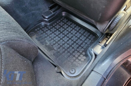 Specific rubber mats suitable for Audi A4 B6, B7 2000-2008, 4-piece set, black color-image-6213592