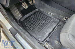 Specific rubber mats suitable for Audi A4 B6, B7 2000-2008, 4-piece set, black color-image-6213594