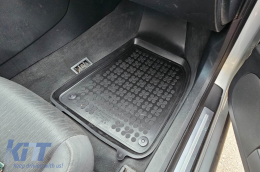 Specific rubber mats suitable for Audi A4 B6, B7 2000-2008, 4-piece set, black color-image-6213596