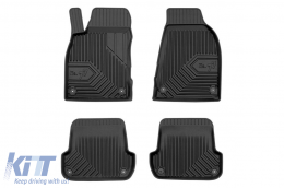 Specific rubber mats suitable for Audi A4 B6 2000-2006, 4-piece set, black color-image-6226890